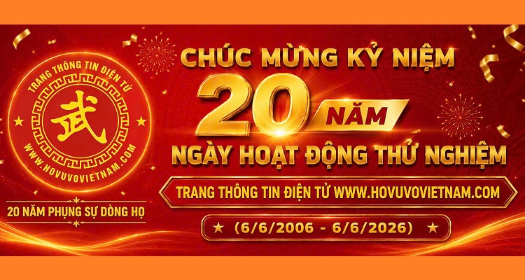 Kỷ niệm 20 năm hoạt động thử nghiệm website